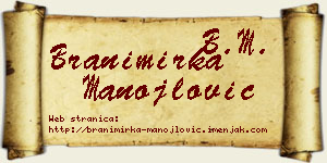 Branimirka Manojlović vizit kartica
